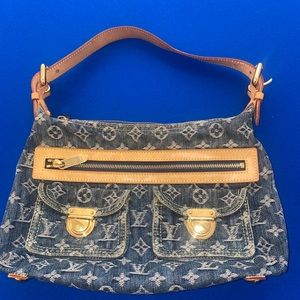 Louis Vuitton Baggy PM Monogram denim shoulder bag